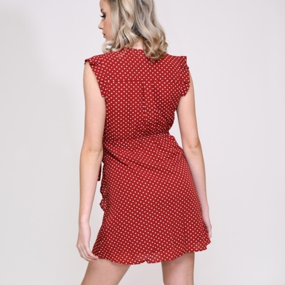 Last ☝️Polka Dot Dress Wrap Dress - Picture 6 of 6